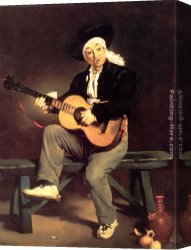 Spanish Canvas Paintings - The Spanish Singer by Eduard Manet