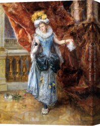 Eduardo Leon Garrido Canvas Paintings - Dressed for the Ball by Eduardo Leon Garrido