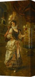 Eduardo Leon Garrido Canvas Paintings - Ready for the Ball by Eduardo Leon Garrido