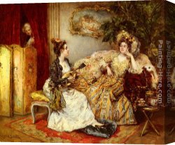 Eduardo Leon Garrido Canvas Paintings - The Serenade by Eduardo Leon Garrido