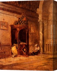 Eduardo Canvas Paintings - Rival Confessors by Eduardo Zamacois y Zabala