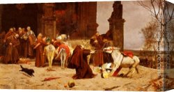 Eduardo Canvas Paintings - Taming The Donkey by Eduardo Zamacois y Zabala