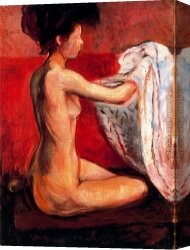 April in Paris Canvas Paintings - Paris Nude by Edvard Munch