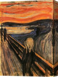 Impressionist Canvas Paintings - The Scream by Edvard Munch