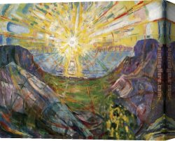 Fun in The Sun VIII Canvas Paintings - The Sun 1 by Edvard Munch