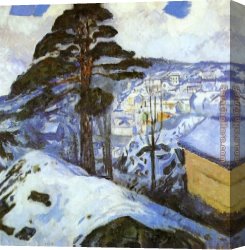 Early Winter in The Sierra Nevada Canvas Paintings - Winter Kragero by Edvard Munch