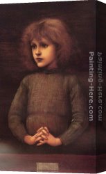 Burne-jones Canvas Paintings - Portrait of a Young Boy by Edward Burne-Jones