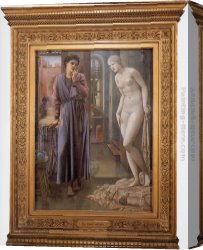 Burne-jones Canvas Paintings - Pygmalion and the Image II - The Hand Refrains by Edward Burne-Jones