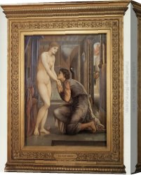 Burne-jones Canvas Paintings - Pygmalion and the Image IV - The Soul Attains by Edward Burne-Jones