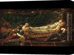 Burne-jones Canvas Paintings - Sleeping Beauty by Edward Burne-Jones