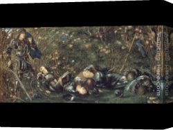 Burne-jones Canvas Paintings - The Briar Rose I  The Briar Wood by Edward Burne-Jones
