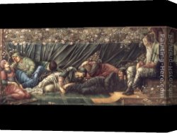 Burne-jones Canvas Paintings - The Briar Rose II  The Council Chamber by Edward Burne-Jones