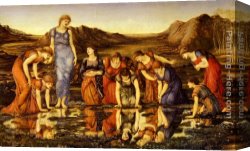 Burne-jones Canvas Paintings - The Mirror Of Venus by Edward Burne-Jones