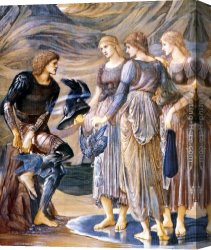 Perseus Frees Andromeda Canvas Paintings - The Perseus Series Perseus and the Sea Nymphs by Edward Burne-Jones