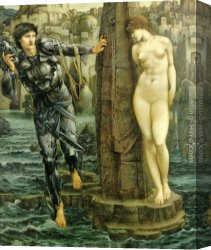 Burne-jones Canvas Paintings - The Rock of Doom by Edward Burne-Jones