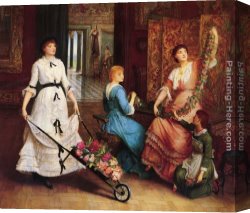 Preparing for The Costume Ball Canvas Paintings - Preparing For The Ball by Edward Charles Halle