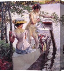Place Canvas Paintings - The Bathing Place by Edward Cucuel