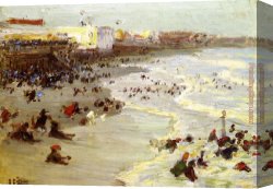 Island, Canvas Paintings - Coney Island by Edward Henry Potthast