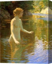 Potthast Canvas Paintings - Enchanted Pool by Edward Henry Potthast