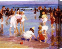 The Beginning of a Perfect Day Canvas Paintings - Happy Days by Edward Henry Potthast