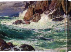 Count Henry I of Nassau with His Bride Canvas Paintings - Stormy Seas by Edward Henry Potthast