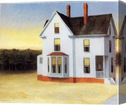Cape Canvas Paintings - Cape Cod Sunset by Edward Hopper