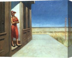 A Sunny Morning at Beaumont-le Roger Canvas Paintings - Carolina Morning by Edward Hopper