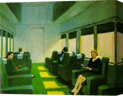 Edward Ladell Canvas Paintings - Chair Car by Edward Hopper