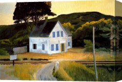 House with Scaffolding Canvas Paintings - Dauphinee House by Edward Hopper