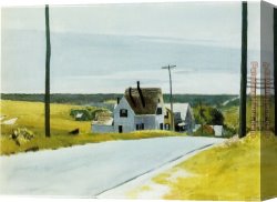 The Beatles @ Abbey Road Canvas Paintings - High Road by Edward Hopper