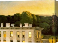 House with Scaffolding Canvas Paintings - House At Dusk by Edward Hopper