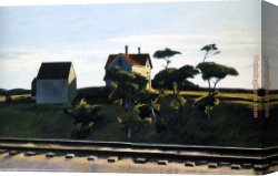 The Spirit of New York Canvas Paintings - New York New Haven and Hartford by Edward Hopper