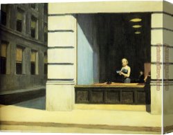 The Spirit of New York Canvas Paintings - New York Office by Edward Hopper