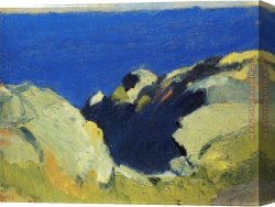 Andromeda Chained to The Rock by The Nereids Canvas Paintings - Rocks and Sea by Edward Hopper