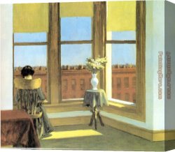 Edward Ladell Canvas Paintings - Room in Brooklyn by Edward Hopper