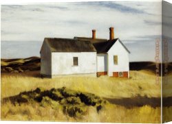 House with Scaffolding Canvas Paintings - Ryder's House by Edward Hopper