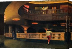 The Theatre Des Varietes Canvas Paintings - Sheridan Theatre by Edward Hopper