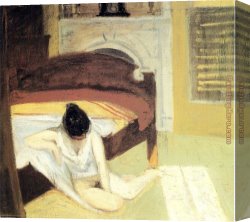 Peasant Interior Canvas Paintings - Summer Interior by Edward Hopper