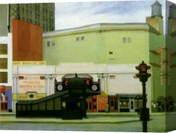 Several Circles Canvas Paintings - The Circle Theatre by Edward Hopper