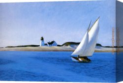 Old Windmill, East Hampton, Long Island, New York Canvas Paintings - The Long Leg by Edward Hopper