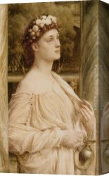 Violets Canvas Paintings - A Vestal Portrait of Miss Violet Lindsay by Edward John Poynter