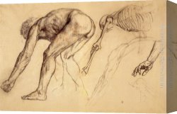 Stephen Canvas Paintings - Study for the Fresco at St Stephens, Dulwich by Edward John Poynter