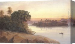 Blick Uber Die Sierra Nevada Canvas Paintings - "And I will See, Before I Die the Palms and Temples of the South" by Edward Lear