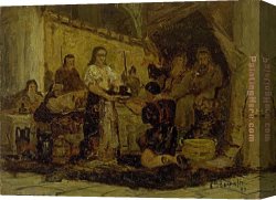 Receiving Canvas Paintings - Salome Receiving the Head of John the Baptist by Edward Mitchell Bannister