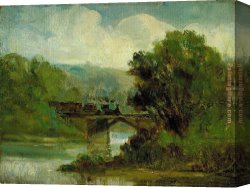 Edward Mitchell Bannister Canvas Paintings - Train by Edward Mitchell Bannister
