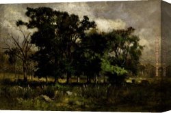 Edward Mitchell Bannister Canvas Paintings - Tree Landscape by Edward Mitchell Bannister