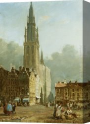 Pritchett Canvas Paintings - Antwerp by Edward Pritchett