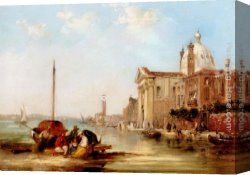 Pritchett Canvas Paintings - Chiesa Gesuati (Canal Della Guidecca) by Edward Pritchett
