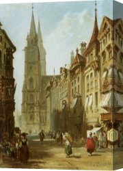 Pritchett Canvas Paintings - Nuremberg by Edward Pritchett