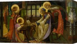 Cecilia Canvas Paintings - Saint Cecilia by Edward Reginald Frampton